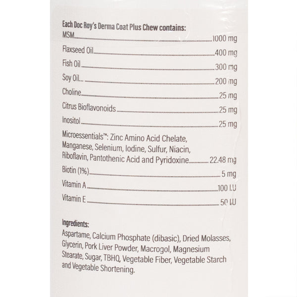 Lable with Ingredients list