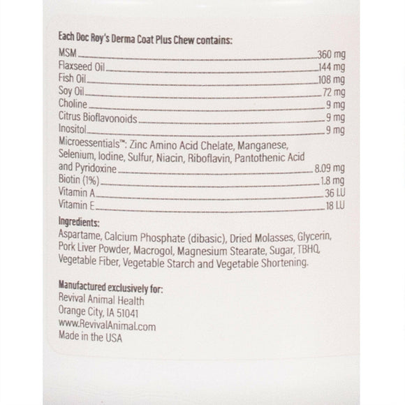 Lable with ingredients list