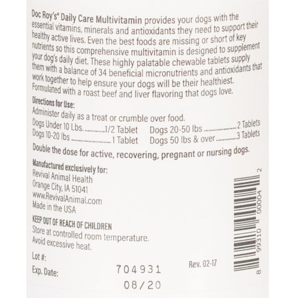 Doc Roy's Daily Care Canine, 60 ct