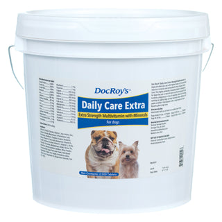 White Bucket. Doc Roy's Daily Care Extra Canine, 2500 ct