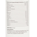 Lable with ingredients list