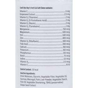 Label with ingredients list