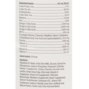 Lable with ingredients list