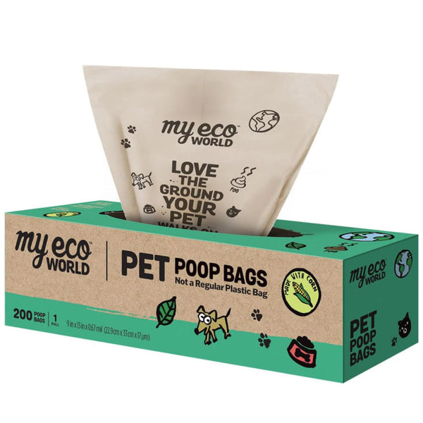 MyEcoPet Compostable Poop/Waste Bags For Dogs & Cats (200 bags)