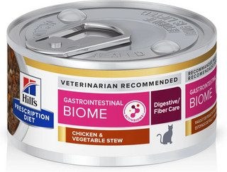 Hill's Prescription Diet Gastrointestinal Biome Digestive/Fiber Care Chicken & Vegetable Stew Cat Canned Food