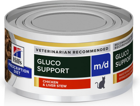 Hill's Prescription Diet m/d GlucoSupport Chicken & Liver Stew Canned Cat Food (2.9 oz x 24 cans)