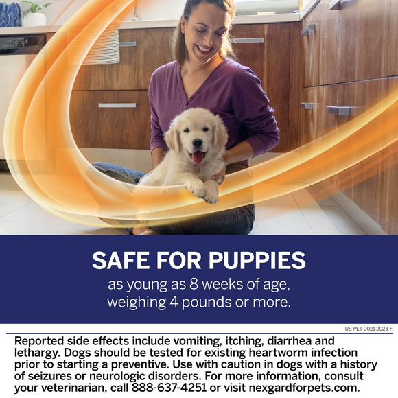 NexGard PLUS Chews for Small Dogs 4-8 lbs (Orange Box)