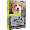 Sentinel Spectrum Chews for Dogs 8.1-25 lbs 6 chewables