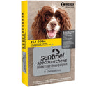 Sentinel Spectrum Chews for Dogs 25.1-50 lbs 6 chewable