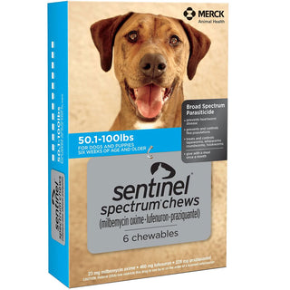 Sentinel Spectrum Chews for Dogs 50.1-100 lbs 6 chewables