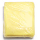 Yellow plastic sheet in a folded package on a white background