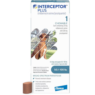 Interceptor Plus Chew for Dogs 50.1-100 lbs