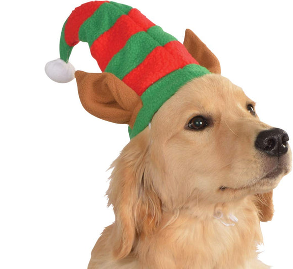 Pets Christmas Elf Hat with Ears Costume Accessory