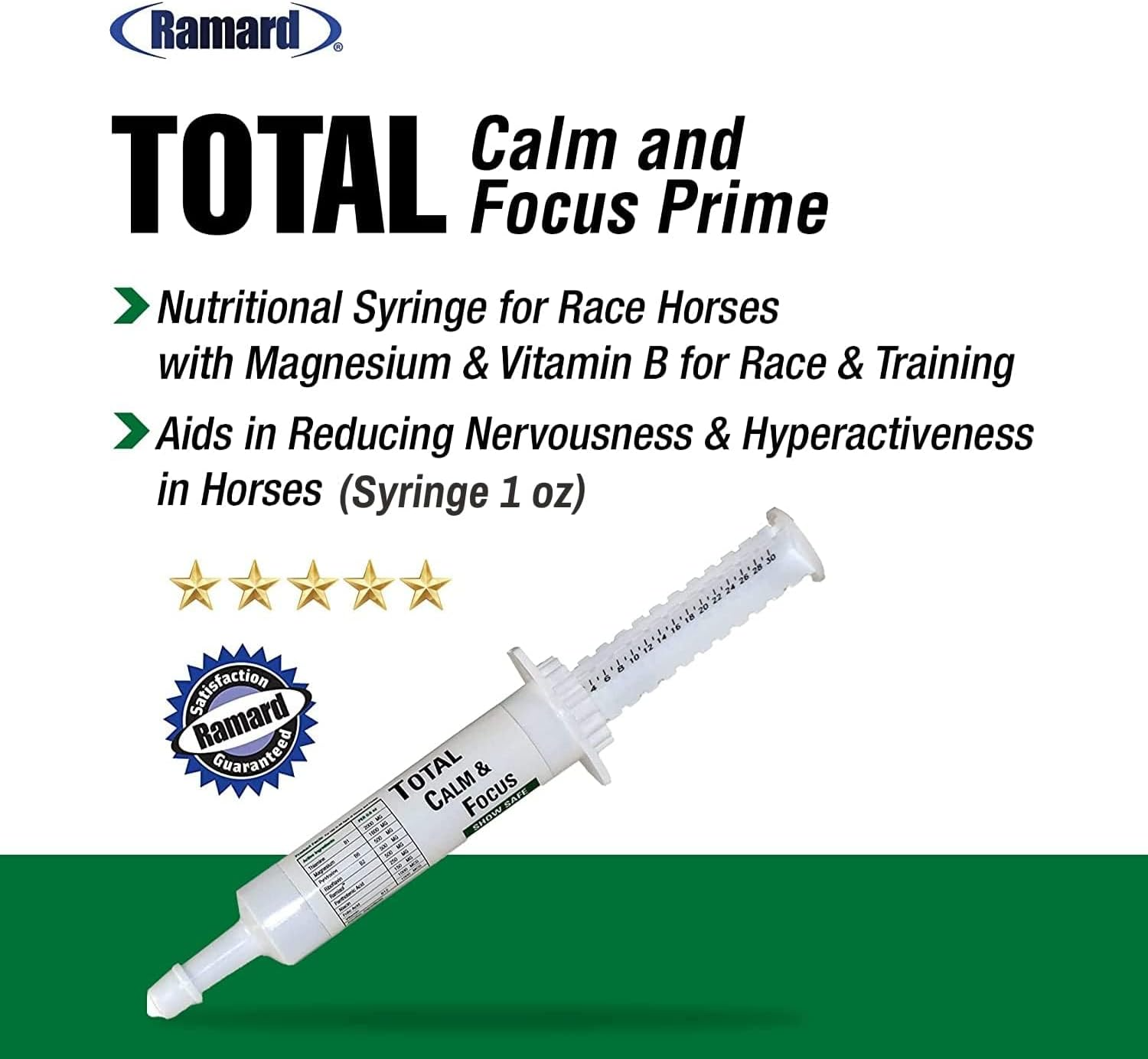 Ramard Total Calm & Focus Paste Supplement For Horses (30 cc) - 0