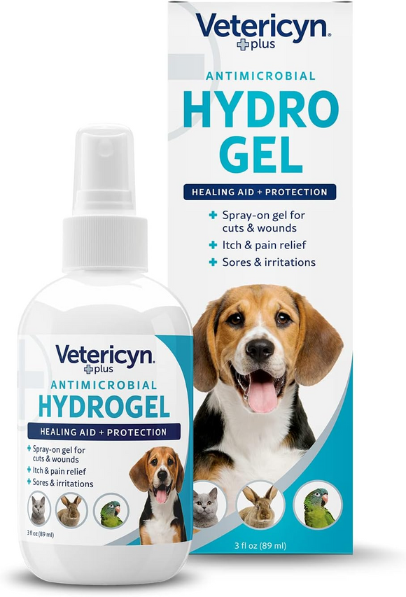 Vetericyn Plus Antimicrobial Wound & Skin Hydrogel Spray For Pets (3 oz)