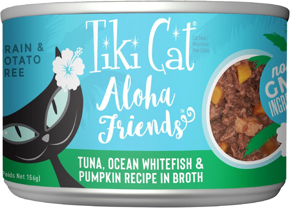Tiki Cat Aloha Friends Tuna Ocean Whitefish Pumpkin
