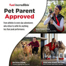 Advertisement for 'Pet Parent Approved' featuring people with their pets outdoors and indoors.