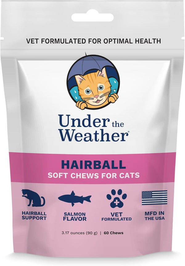 Under the Weather Hairball Soft Chews for Cats, 60 count