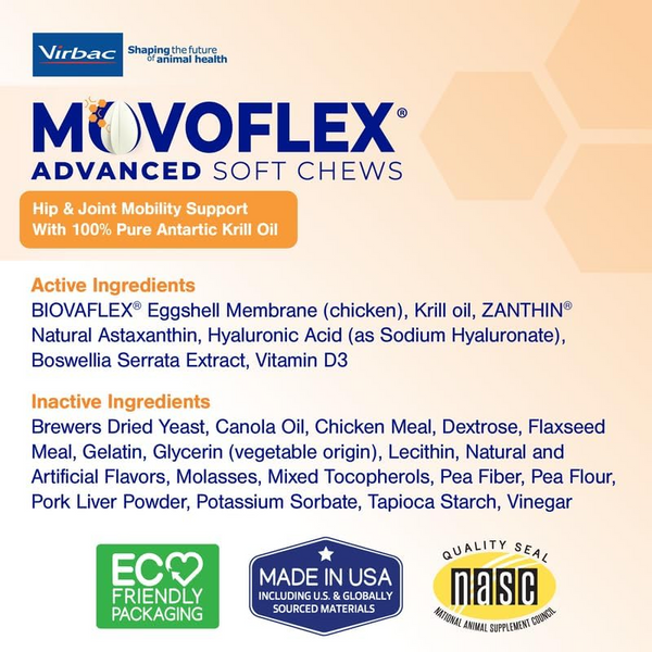 MovoFlex ADVANCED Joint Support for Medium Dogs (60 soft chews)