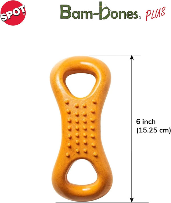 Ethical Pet Bam-Bones Plus Figure 8 Bone Peanut Butter Flavor Dog Chew Toy