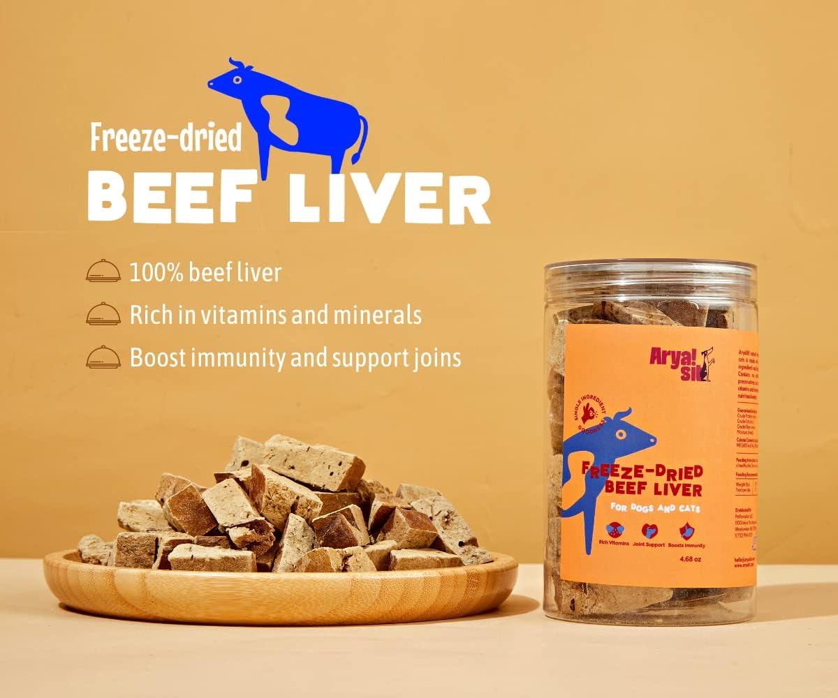 Arya Sit Freeze-Dried Beef Liver Treats for Dogs & Cats