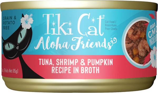 Tiki Cat Aloha Friends Tuna Shrimp Pumpkin (3 oz x 12 cans)