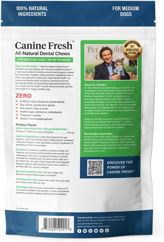 Ultimate Pet Nutrition Canine Fresh All-Natural Dental Chews for Medium Dogs