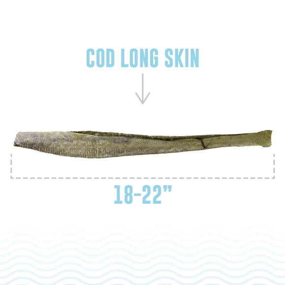 Icelandic+ Cod Long Skins Chew Sticks Dog Treats, 20-count