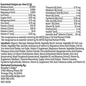 breeder's edge breed to wean cat/small dog 100 chews ingredients