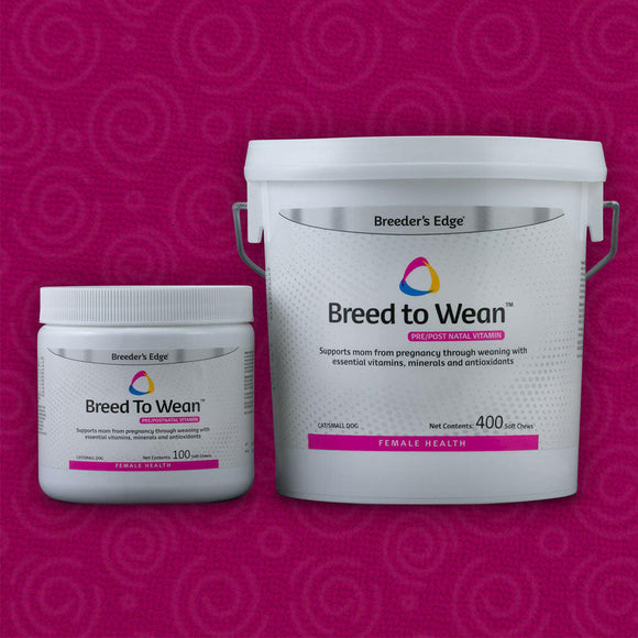 breeder's edge breed to wean cat/small dog 100 chews family