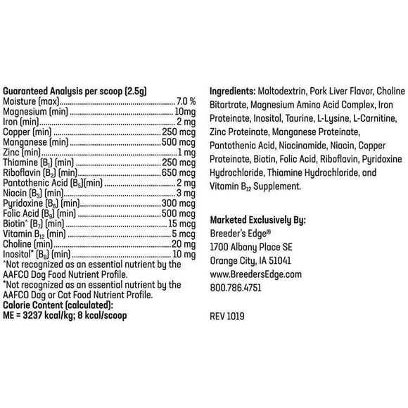 Breeder's Edge B Strong ingredients