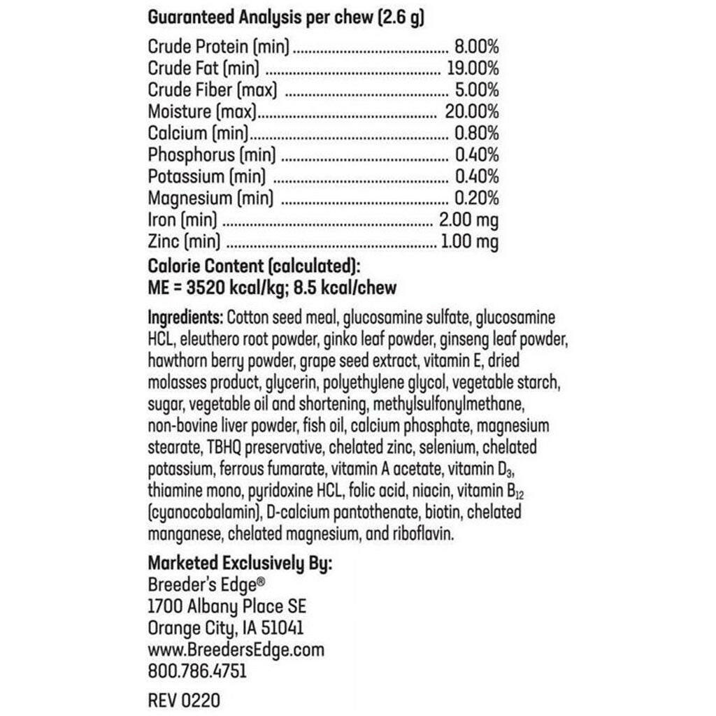 oxy stud cat small dog male 60 chews ingredients