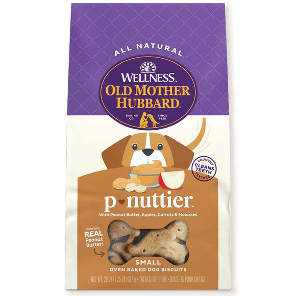 Old Mother Hubbard P-Nuttier Small Oven Baked Biscuits Dog Treats 2-oz