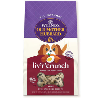 Old Mother Hubbard Liv'R'Crunch Mini Oven Baked Biscuits Dog Treats, 20-oz