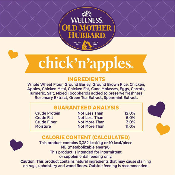 Old Mother Hubbard Chick' N' Apples Oven Baked Dog Biscuits Treats ingredients