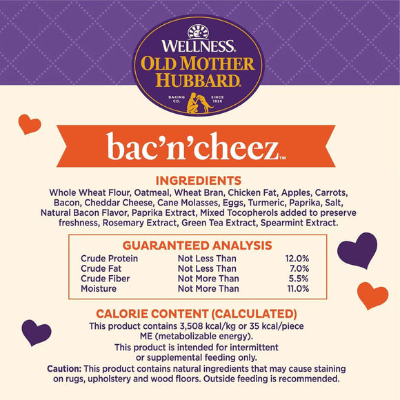 Old Mother Hubbard Bac' N' Cheez Small Oven Baked Dog Biscuits Treats
