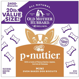 Old Mother Hubbard P-Nuttier Mini Oven Baked Biscuits Dog Treats 20-lbs