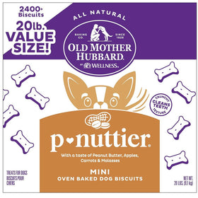 Old Mother Hubbard P-Nuttier Mini Oven Baked Biscuits Dog Treats 20-lbs