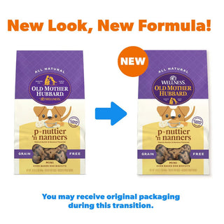 Old Mother Hubbard Grain-Free Mini P-Nuttier 'N Nanners Peanut Butter & Banana Flavored Dog Treats