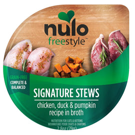 Nulo Freestyle Signature Stews Grain-Free Wet Cat Food Chicken, Duck & Pumpkin, 2.8-oz case of 24