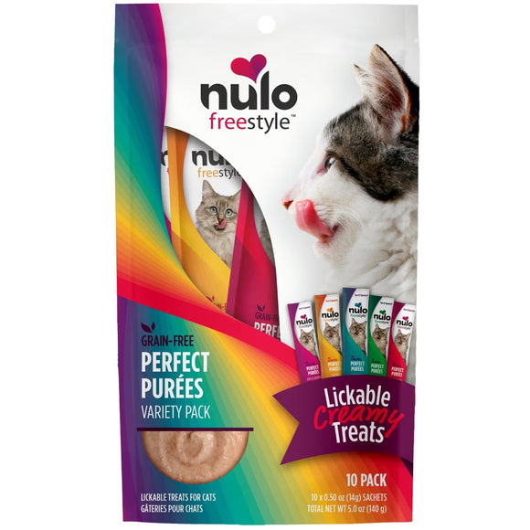 Nulo Freestyle cat food packaging with a cat on a white background