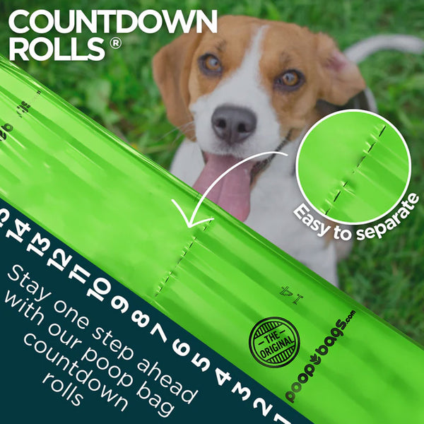 The Original Poop Bags Countdown Rolls for Dogs