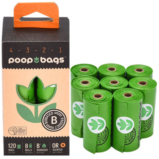 The Original Poop Bags Orange-Scented Rolls for Dogs, 120-count