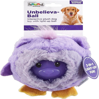 Outward Hound Unbelieva-Ball Owl Interactive Plush Toy with Light Up Ball For Dog