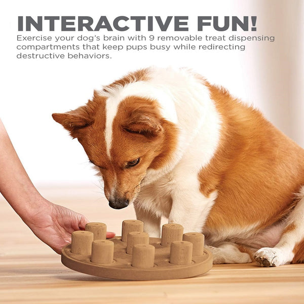 Outward Hound Smart Composite Interactive Treat Puzzle Toy For Dog, Tan