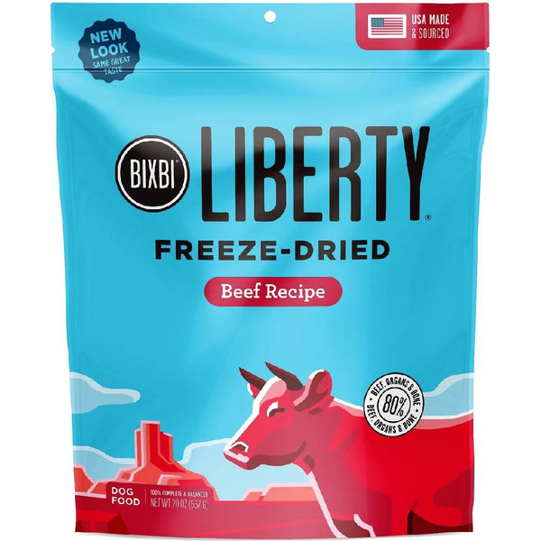 Bixbi Liberty Freeze-Dried Dog Food, Beef Recipe (20 oz)