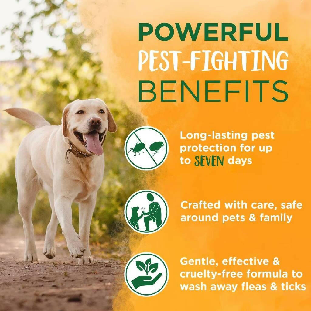 Tropiclean Natural Flea & Tick Shampoo Maximum Strength For Dogs