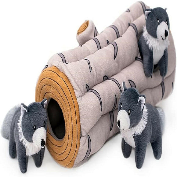 Zippy Paws Burrow Arctic Wolf Interactive Toy For Dog (Extra Large)