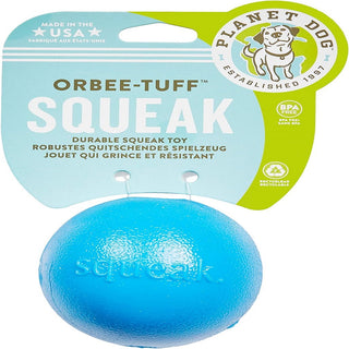 Outward Hound Planet Orbee Squeak Ball Fetch Toy Blue For Dog