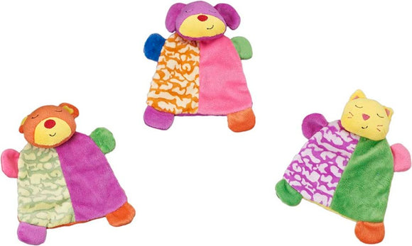 Spot Lil Spots Plush Dog Toy Blanket Multi-Color Assorted, 7", 1-Count
